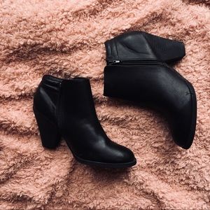 Black ankle booties
